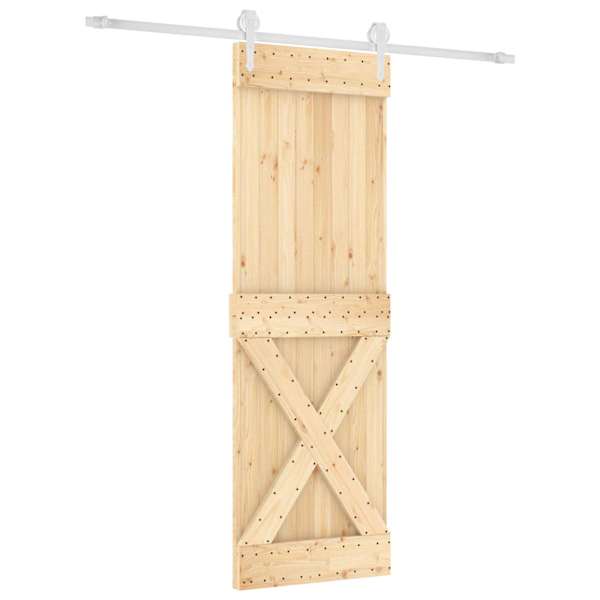 vidaXL Libisev uks 70 x 210 cm Tahke m&auml;nnipuit (t&ouml;&ouml;tlemata)