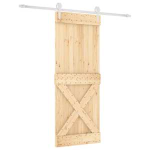 vidaXL Libisev uks 80 x 210 cm Tahke m&auml;nnipuit (t&ouml;&ouml;tlemata)