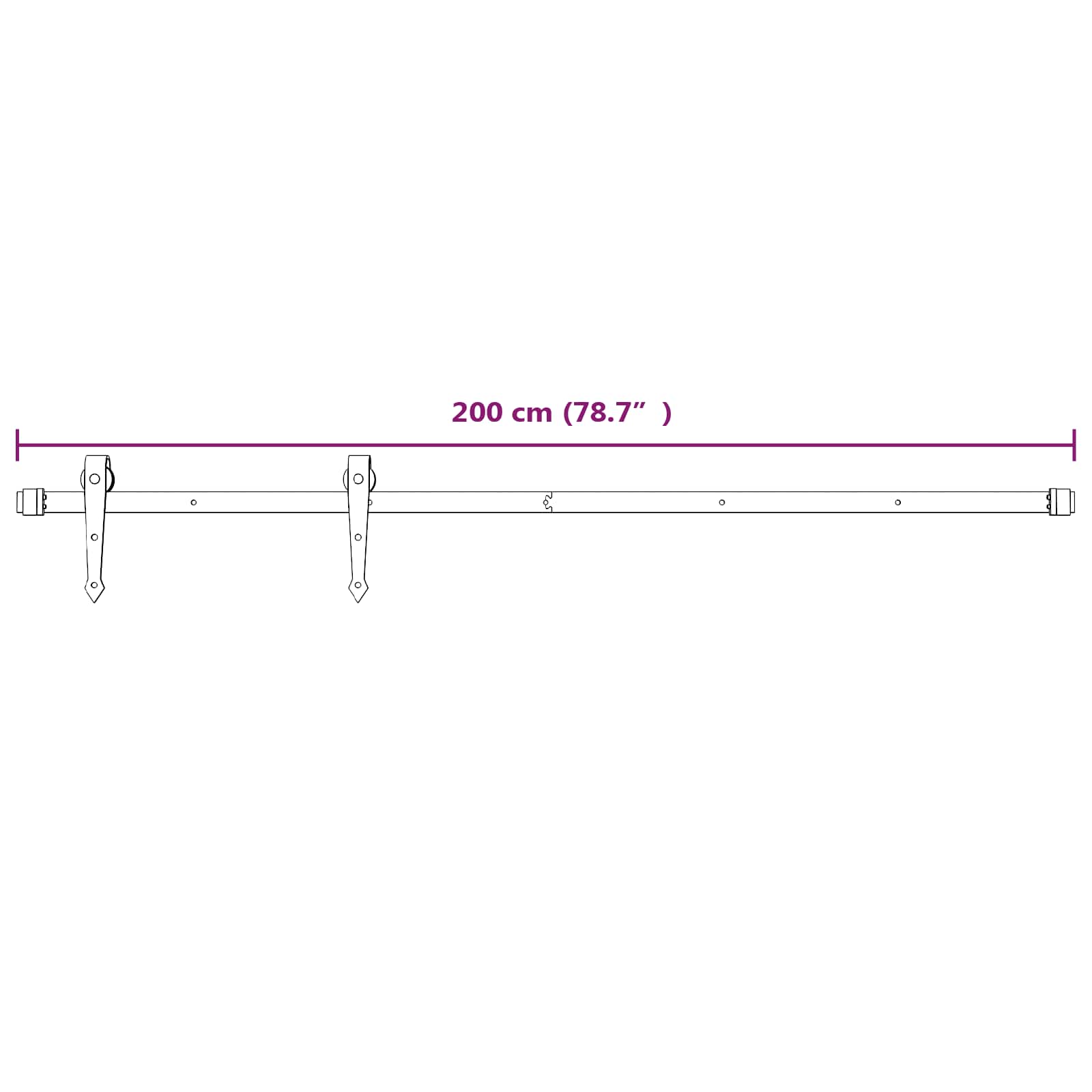 Schuifdeur Natuurlijk en Wit 95 x 210 cm Massief Grenenhout image 12