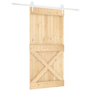 vidaXL Libisev uks 100 x 210 cm Tahke m&auml;nnipuit (t&ouml;&ouml;tlemata)