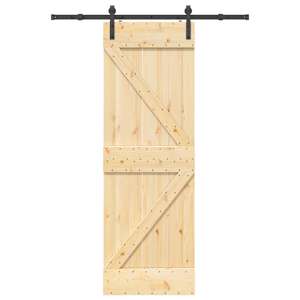 Posuvné dveře NARVIK Přirozená a černá 70 x 210 cm (152,5 cm) - obrázek 4