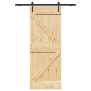 Posuvné dveře NARVIK Přirozená a černá 80 x 210 cm (152,5 cm) - obrázek 4