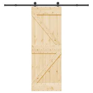 Posuvné dveře NARVIK Přirozená a černá 70 x 210 cm (213,5 cm) - obrázek 4