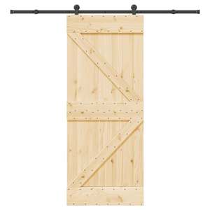 Posuvné dveře NARVIK Přirozená a černá 85 x 210 cm (213,5 cm) - obrázek 4