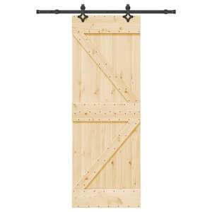 Posuvné dveře NARVIK Přirozená a černá 70 x 210 cm (152,5 cm) - obrázek 4