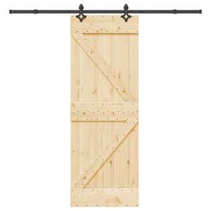 Posuvné dveře NARVIK Přirozená a černá 70 x 210 cm (213,5 cm) - obrázek 4