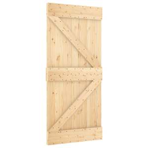 vidaXL Libisev uks NARVIK Naturaalne ja must 95 x 210 cm (213,5 cm)