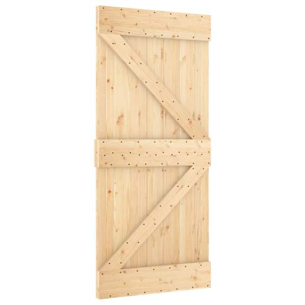 vidaXL Libisev uks NARVIK Naturaalne ja must 95 x 210 cm (213,5 cm)