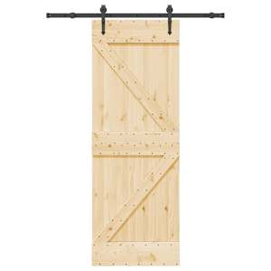 Posuvné dveře NARVIK Přirozená a černá 70 x 210 cm (152,5 cm) - obrázek 4