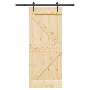Posuvné dveře NARVIK Přirozená a černá 85 x 210 cm (152,5 cm) - obrázek 4