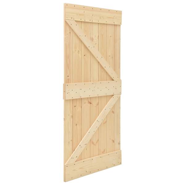 vidaXL Libisev uks NARVIK Naturaalne ja must 80 x 210 cm (152,5 cm)