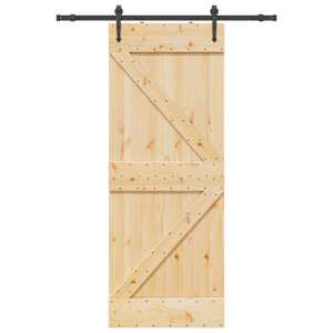 Posuvné dveře NARVIK Přirozená a černá 80 x 210 cm (152,5 cm) - obrázek 4