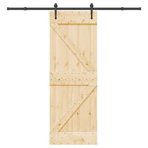 Posuvné dveře NARVIK Přirozená a černá 70 x 210 cm (213,5 cm) - obrázek 4