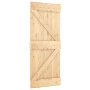 vidaXL Libisev uks NARVIK Naturaalne ja must 85 x 210 cm (213,5 cm)