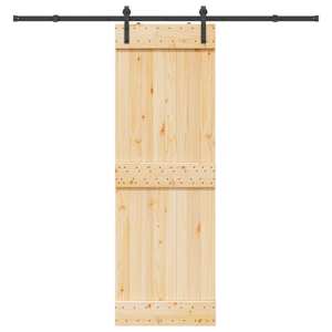 Posuvné dveře NARVIK Přirozená a černá 70 x 210 cm (213,5 cm) - obrázek 4
