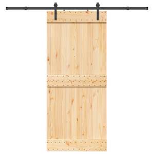 Posuvné dveře NARVIK Přirozená a černá 90 x 210 cm (213,5 cm) - obrázek 4