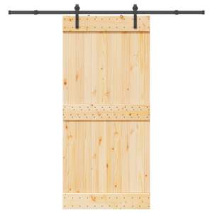 Posuvné dveře NARVIK Přirozená a černá 95 x 210 cm (213,5 cm) - obrázek 4