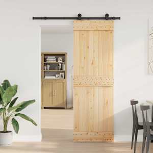 Drsna vrata NARVIK Naravna in črna 70 x 210 cm (152,5 cm)