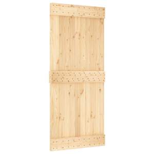 vidaXL Libisev uks NARVIK Naturaalne ja must 90 x 210 cm (213,5 cm)