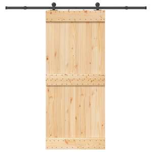 Posuvné dveře NARVIK Přirozená a černá 90 x 210 cm (213,5 cm) - obrázek 4
