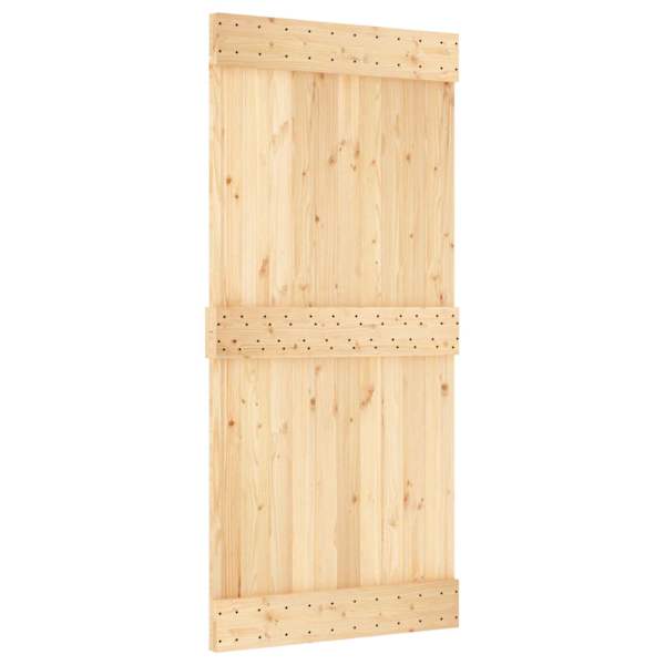 vidaXL Libisev uks NARVIK Naturaalne ja must 100 x 210 cm (213,5 cm)