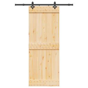 Posuvné dveře NARVIK Přirozená a černá 80 x 210 cm (152,5 cm) - obrázek 4