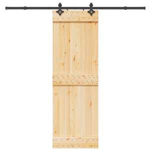 Posuvné dveře NARVIK Přirozená a černá 70 x 210 cm (213,5 cm) - obrázek 4