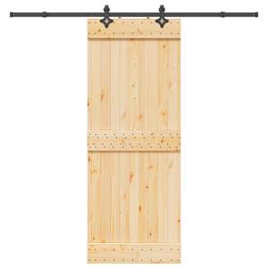Posuvné dveře NARVIK Přirozená a černá 80 x 210 cm (213,5 cm) - obrázek 4