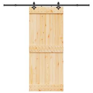 Posuvné dveře NARVIK Přirozená a černá 85 x 210 cm (213,5 cm) - obrázek 4