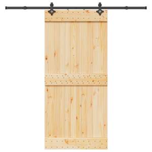 Posuvné dveře NARVIK Přirozená a černá 95 x 210 cm (213,5 cm) - obrázek 4