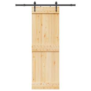 Posuvné dveře NARVIK Přirozená a černá 70 x 210 cm (152,5 cm) - obrázek 4