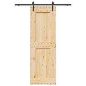 Posuvné dveře NARVIK Přirozená a černá 70 x 210 cm (152,5 cm) - obrázek 4