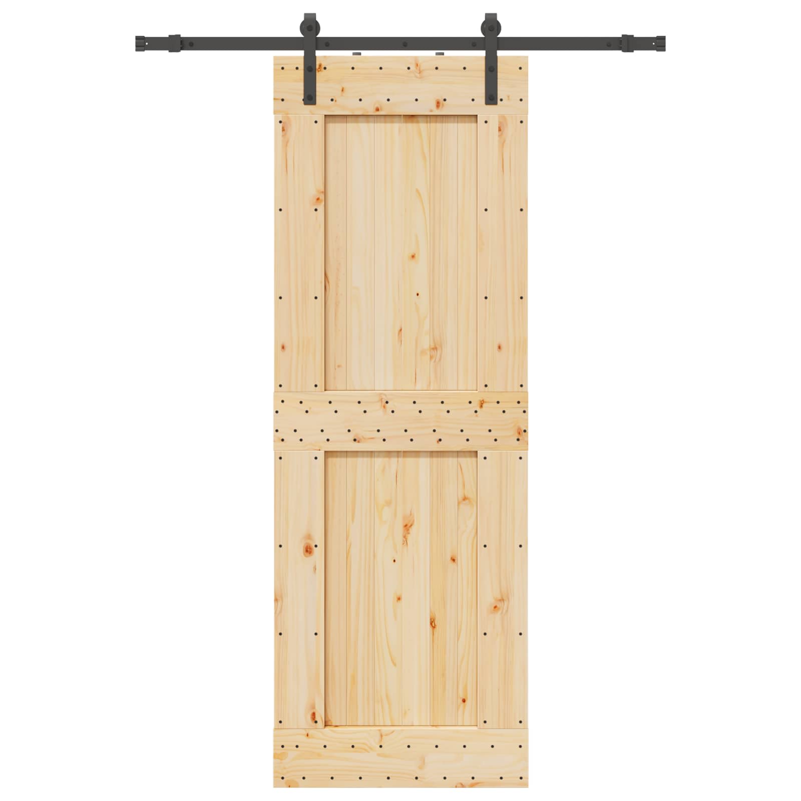 Drsna vrata NARVIK Naravna in črna 80 x 210 cm (152,5 cm) - slika 4