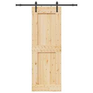 Posuvné dveře NARVIK Přirozená a černá 80 x 210 cm (152,5 cm) - obrázek 4