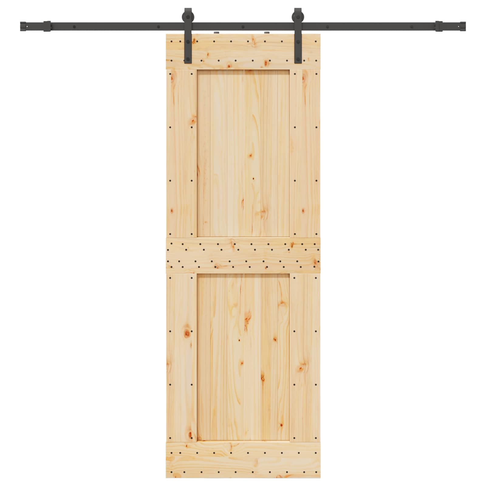 Posuvné dveře NARVIK Přirozená a černá 80 x 210 cm (213,5 cm) 3445306
