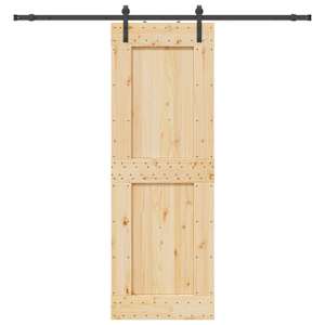 Posuvné dveře NARVIK Přirozená a černá 80 x 210 cm (213,5 cm) - obrázek 4