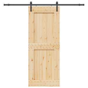 Posuvné dveře NARVIK Přirozená a černá 90 x 210 cm (213,5 cm) - obrázek 4