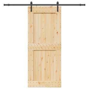 Posuvné dveře NARVIK Přirozená a černá 95 x 210 cm (213,5 cm) - obrázek 4
