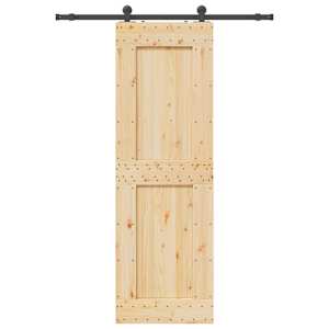 Posuvné dveře NARVIK Přirozená a černá 70 x 210 cm (152,5 cm) - obrázek 4