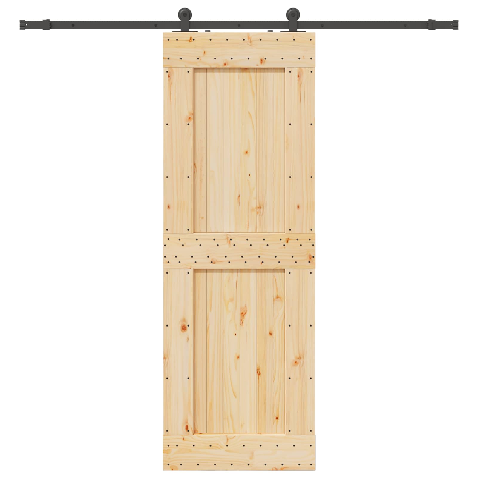 Posuvné dveře NARVIK Přirozená a černá 80 x 210 cm (213,5 cm) 3445318