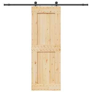 Posuvné dveře NARVIK Přirozená a černá 80 x 210 cm (213,5 cm) - obrázek 4
