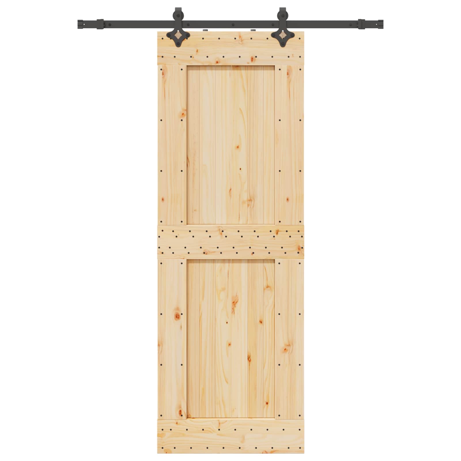 Posuvné dveře NARVIK Přirozená a černá 80 x 210 cm (152,5 cm) 3445324