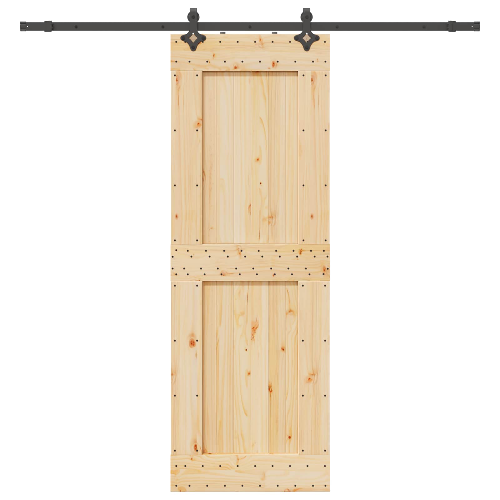 Posuvné dveře NARVIK Přirozená a černá 80 x 210 cm (213,5 cm) 3445330