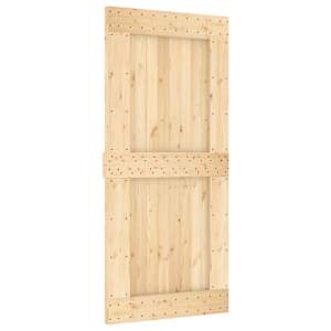 vidaXL Libisev uks NARVIK Naturaalne ja must 95 x 210 cm (213,5 cm)