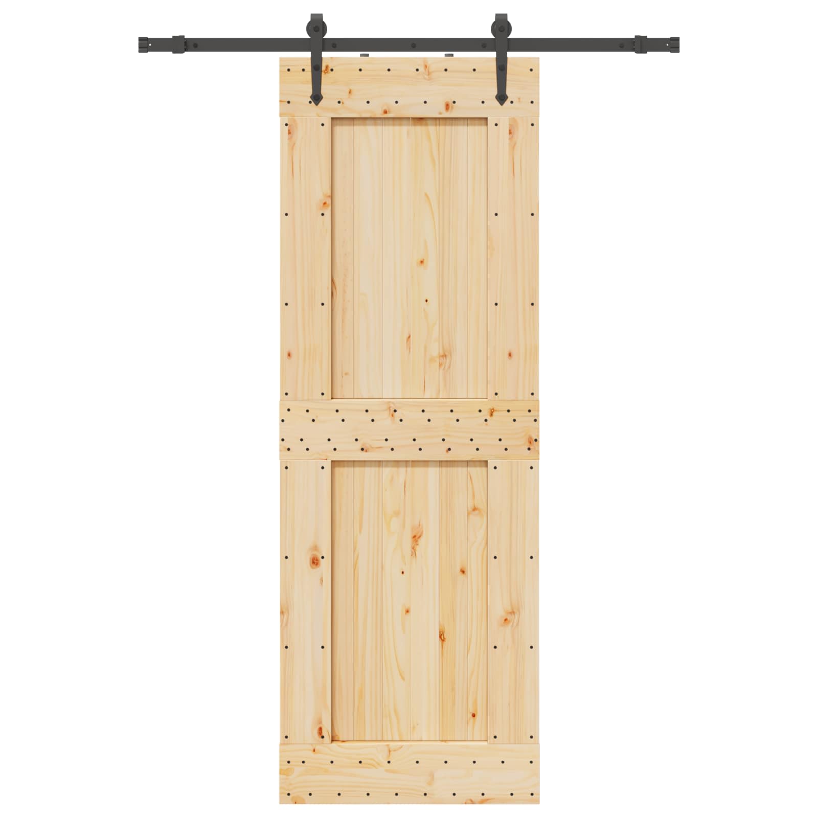 Posuvné dveře NARVIK Přirozená a černá 80 x 210 cm (152,5 cm) 3445336