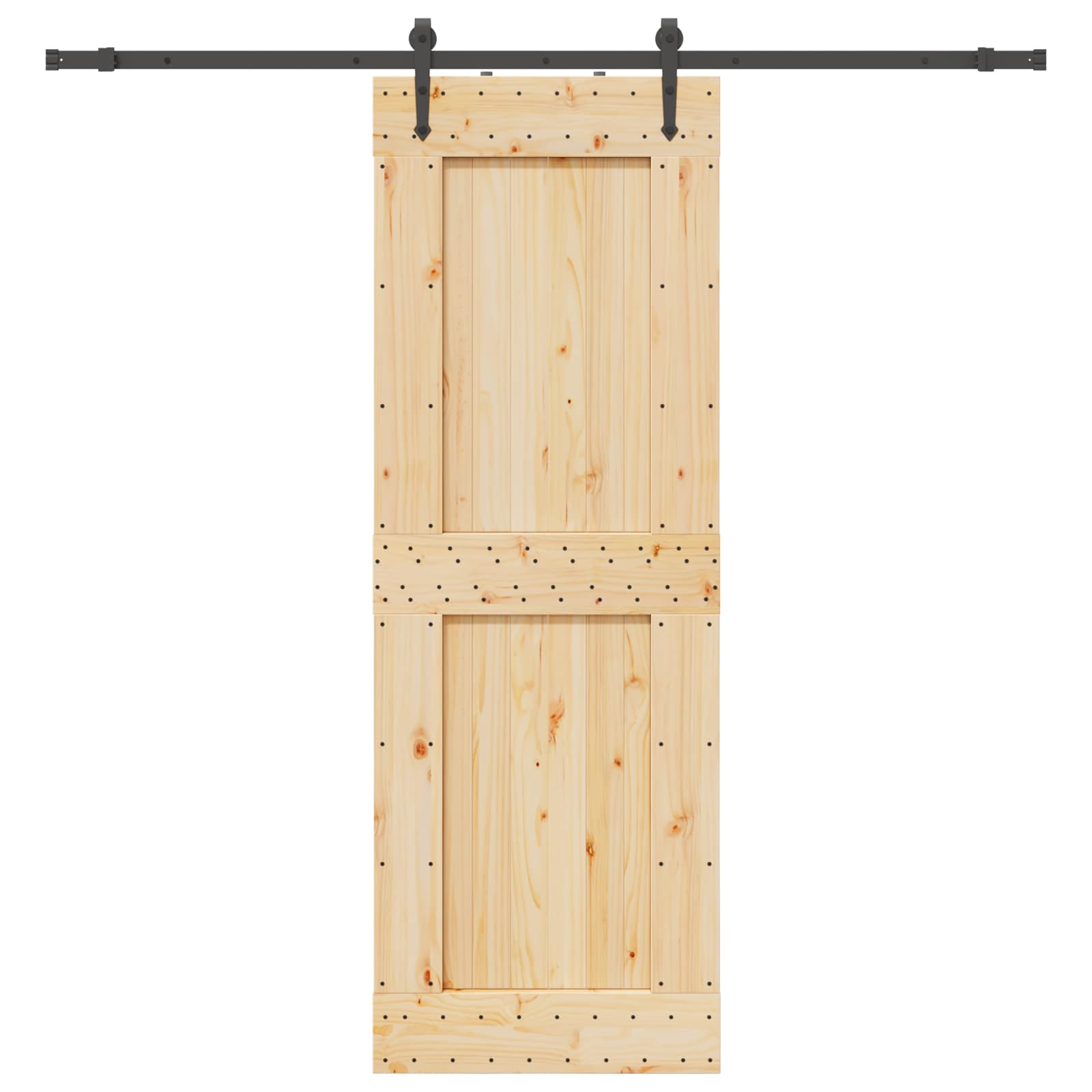 Posuvné dveře NARVIK Přirozená a černá 80 x 210 cm (213,5 cm) 3445342