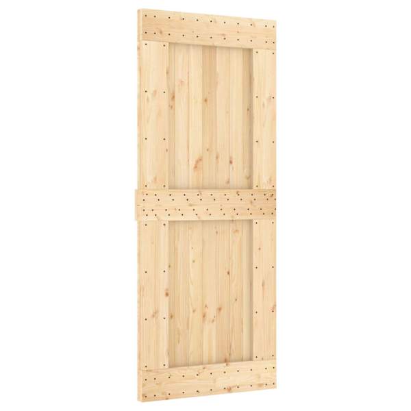 vidaXL Libisev uks NARVIK Naturaalne ja must 85 x 210 cm (213,5 cm)