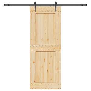 Posuvné dveře NARVIK Přirozená a černá 85 x 210 cm (213,5 cm) - obrázek 4