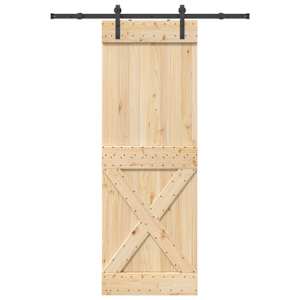Posuvné dveře NARVIK Přirozená a černá 80 x 210 cm (152,5 cm) - obrázek 4