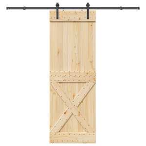 Posuvné dveře NARVIK Přirozená a černá 80 x 210 cm (213,5 cm) - obrázek 4